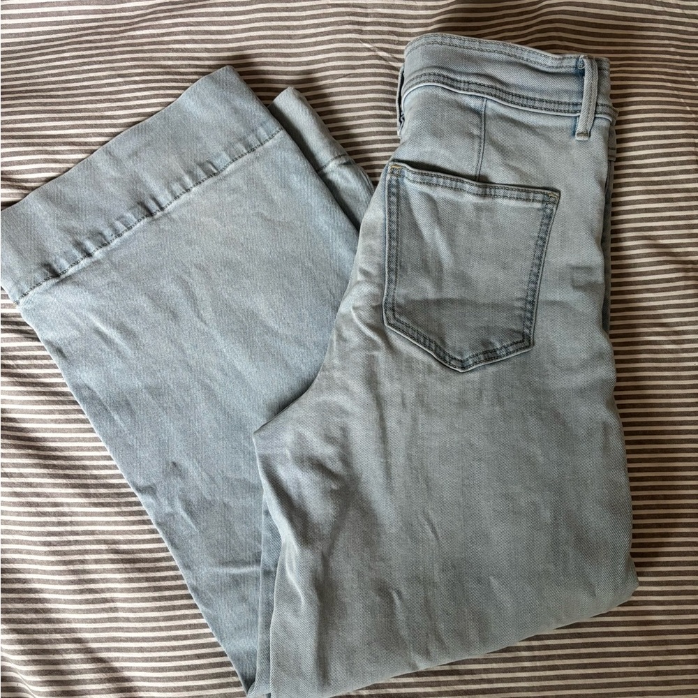 Ann Taylor Light Blue Denim Wide Leg 90s Mom Jeans